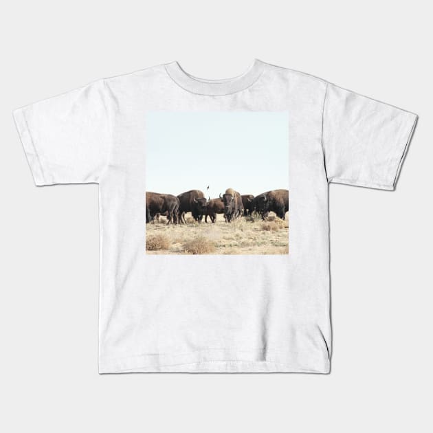 American Buffalo Bison Kids T-Shirt by Tees_N_Stuff